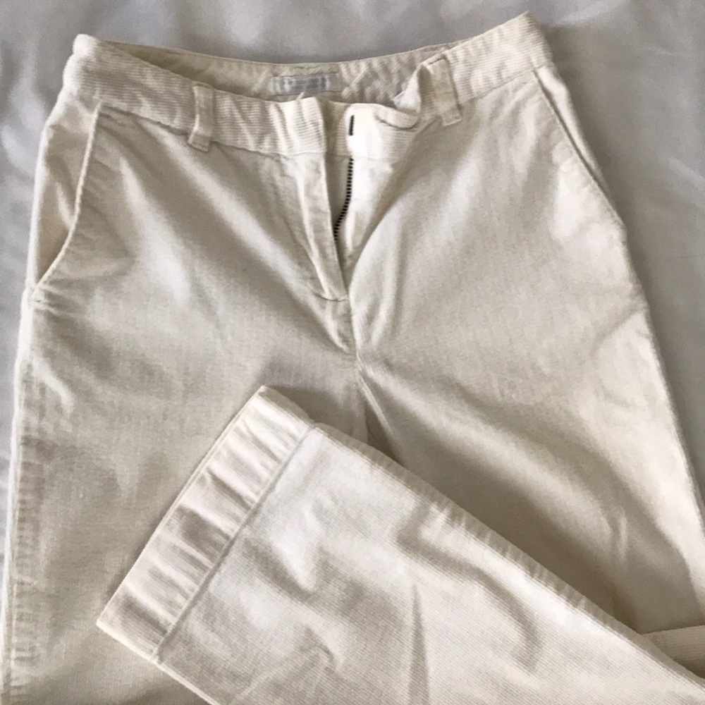 Corduroy White Pants
